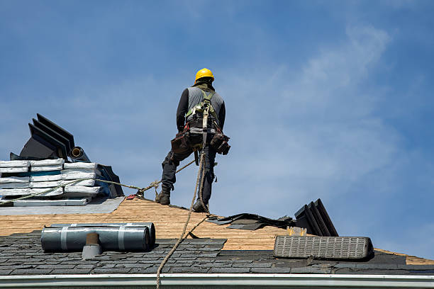Professional Gutter Installation technician working in Alum Bank, PA